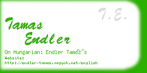 tamas endler business card